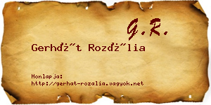 Gerhát Rozália névjegykártya