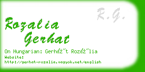 rozalia gerhat business card
